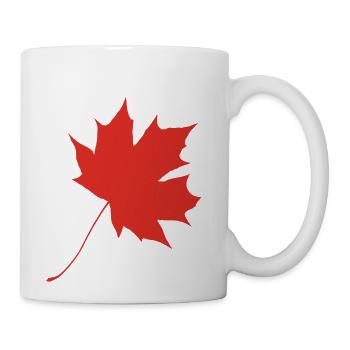 Red maple leaf - Coffee/Tea Mug - white - Right