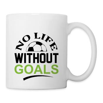 No life without goals - Coffee/Tea Mug - white - Right