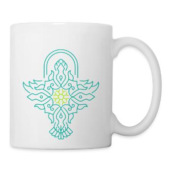 Bird Symmetry Ornament - Coffee/Tea Mug - white - Right