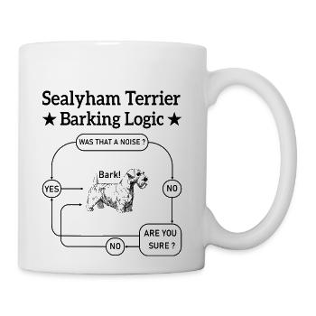 Sealyham Terrier Barking Logic - Coffee/Tea Mug - white - Right