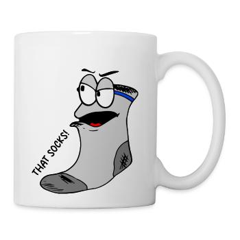 Funny Socks Shirt Funny Picture - Coffee/Tea Mug - white - Right