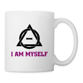 Therian Logo Theta Delta Symbol I Am Myself - Coffee/Tea Mug - white - Right