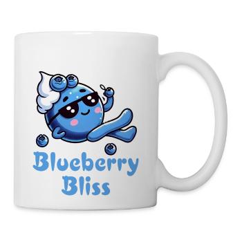 Fun and CUTE Blueberry Art for All Ages - Coffee/Tea Mug - white - Right