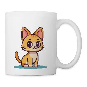 16-Bit Whisker Warrior - Coffee/Tea Mug - white - Right