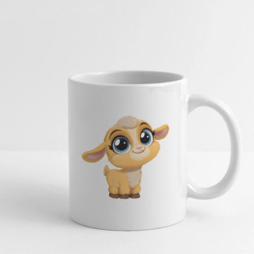 Sweet Cartoon Baby Goat with Joyful Smile - Coffee/Tea Mug