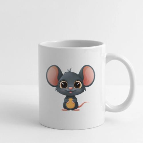 Joyful Cartoon Baby Mouse Smiling Brightly - Coffee/Tea Mug