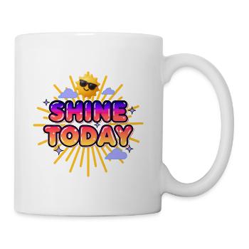 Shine Today Neon Sunburst - Coffee/Tea Mug - white - Right