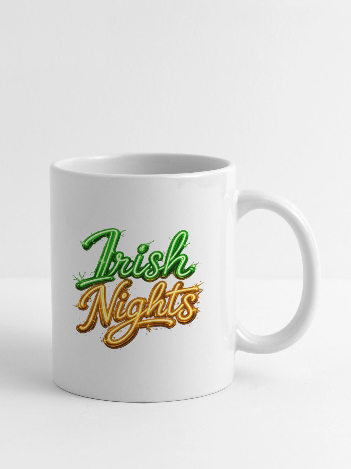 Irish Nights Neon Sign - Coffee/Tea Mug - white - Right