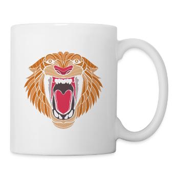 Prehistoric Sabertooth Tiger Smilodon - Coffee/Tea Mug - white - Right