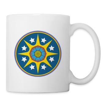 Solar Starburst Emblem Circle - Coffee/Tea Mug - white - Right