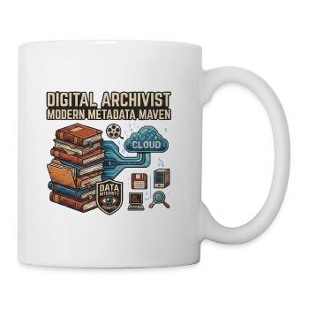 Digital Archivist Modern Metadata Maven Design - Coffee/Tea Mug - white - Right
