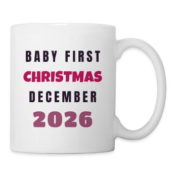 Baby First Christmas 2026 - New Baby Gift Idea - Coffee/Tea Mug - white - Right