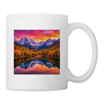 Towering Alpine Peaks at Sunrise – Ultra‑Realistic - Coffee/Tea Mug - white - Right