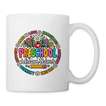 Preschool Dream _Team Teacher Floral School - Coffee/Tea Mug - white - Right