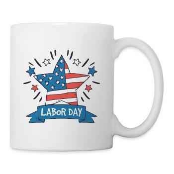American Labor Day Creative Illustration Design - Coffee/Tea Mug - white - Right