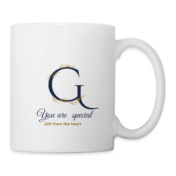 G Monogram Elegance Gift Note - Coffee/Tea Mug - white - Right