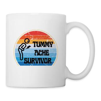 Vintage Tummy Ache Survivor - Coffee/Tea Mug - white - Right
