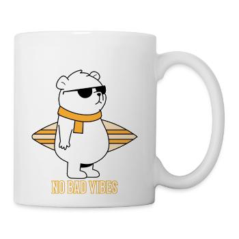 No Bad Vibes green - Coffee/Tea Mug - white - Right