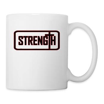 Christian Religious Clothing Strength - Coffee/Tea Mug - white - Right