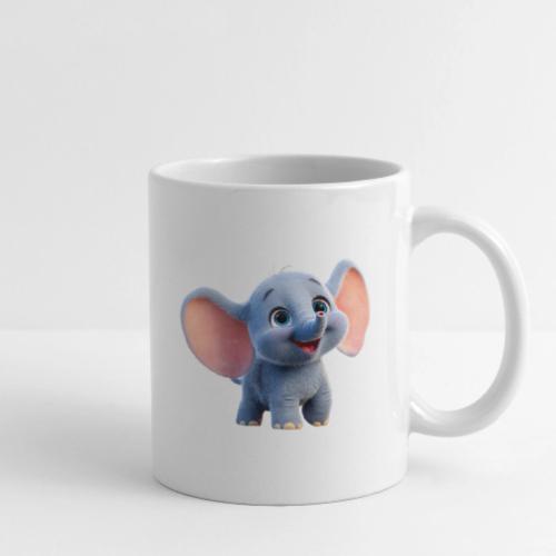 Playful Baby Elephant with Big Eyes - Coffee/Tea Mug