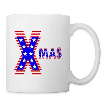Patriotic Star-Spangled Xmas Design - Coffee/Tea Mug - white - Right