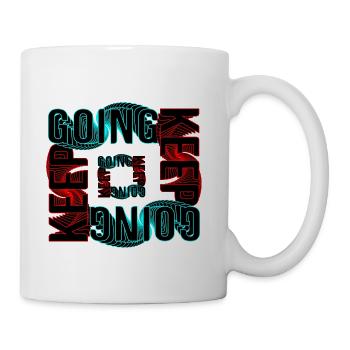 Neon Going Pulse Typography, keep going. - Coffee/Tea Mug - white - Right