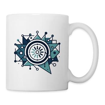 Circuit Starburst Emblem - Coffee/Tea Mug - white - Right