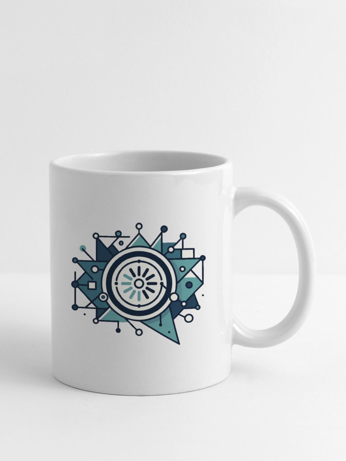 Circuit Starburst Emblem - Coffee/Tea Mug - white - Right