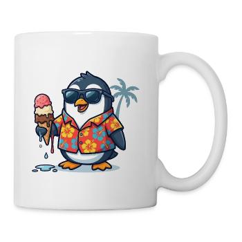 Tropical Penguin Ice Cream Vibes - Coffee/Tea Mug - white - Right
