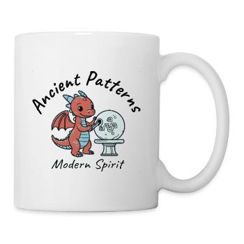 Cute Dragon Potter - Ancient Patterns - Coffee/Tea Mug - white - Right