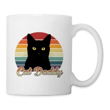 Cat Daddy Retro Cat Silhouette - Coffee/Tea Mug - white - Right
