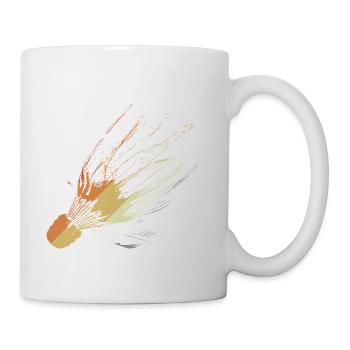 Retro Badminton Line Art - Coffee/Tea Mug - white - Right