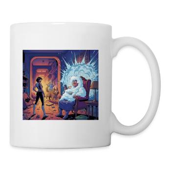Cosmic Cozy Chaos at Grandma's - Coffee/Tea Mug - white - Right