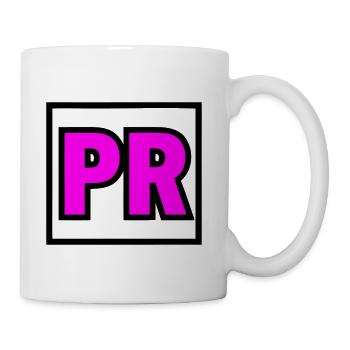 PR Initials Frame Logo - Coffee/Tea Mug - white - Right