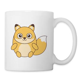 Kawaii Fox Chibi Charm - Coffee/Tea Mug - white - Right