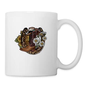 Western Horseshoe - Coffee/Tea Mug - white - Right