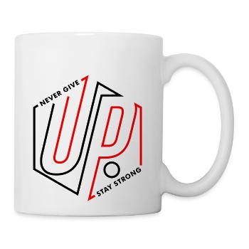 Never Give Up - Coffee/Tea Mug - white - Right