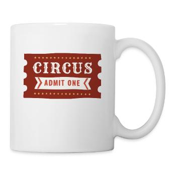 circus admit one - Coffee/Tea Mug - white - Right