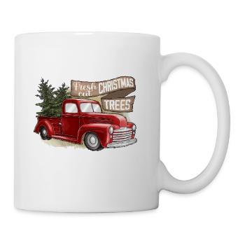 Fresh Cut Christmas Trees - Coffee/Tea Mug - white - Right