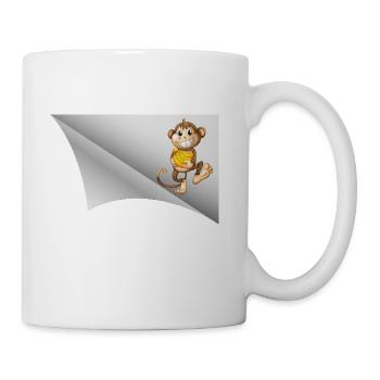 the monkey under the patch - Coffee/Tea Mug - white - Right