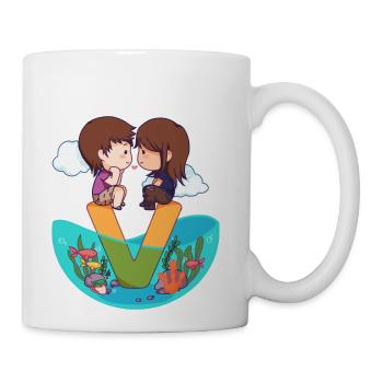 Couple "V" - Coffee/Tea Mug - white - Right