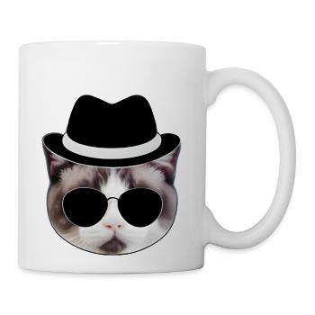 Blues Cat 3 Color - Coffee/Tea Mug - white - Right
