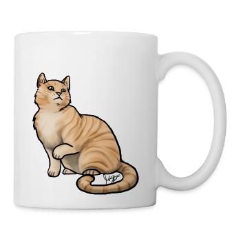 Cat European Shorthair Orange Tabby - Coffee/Tea Mug - white - Right