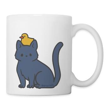 Big Kitty Lil Ducky - Coffee/Tea Mug - white - Right