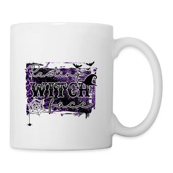 Resting witch face - Coffee/Tea Mug - white - Right