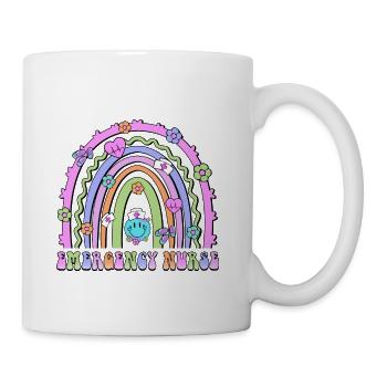 Emergency Nurse rainbow - Coffee/Tea Mug - white - Right