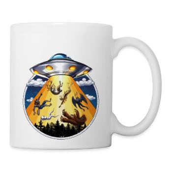 Cryptids Alien Abduction - Coffee/Tea Mug - white - Right