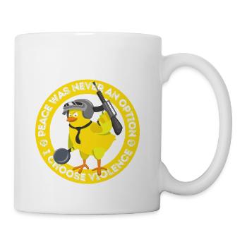 Duck Funny Peace Never An Option Choose Violence - Coffee/Tea Mug - white - Right