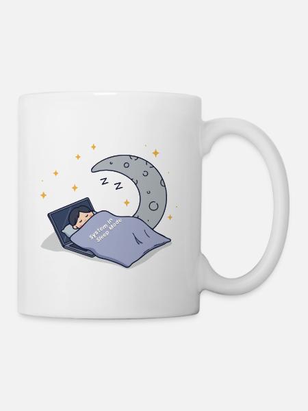System In Sleep Mode Night - Coffee/Tea Mug - white