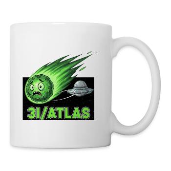 3I Atlas Meteor UFO Collision - Coffee/Tea Mug - white - Right